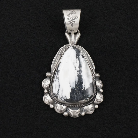 Vernon Johnson White Buffalo & Sterling Silver Pendant