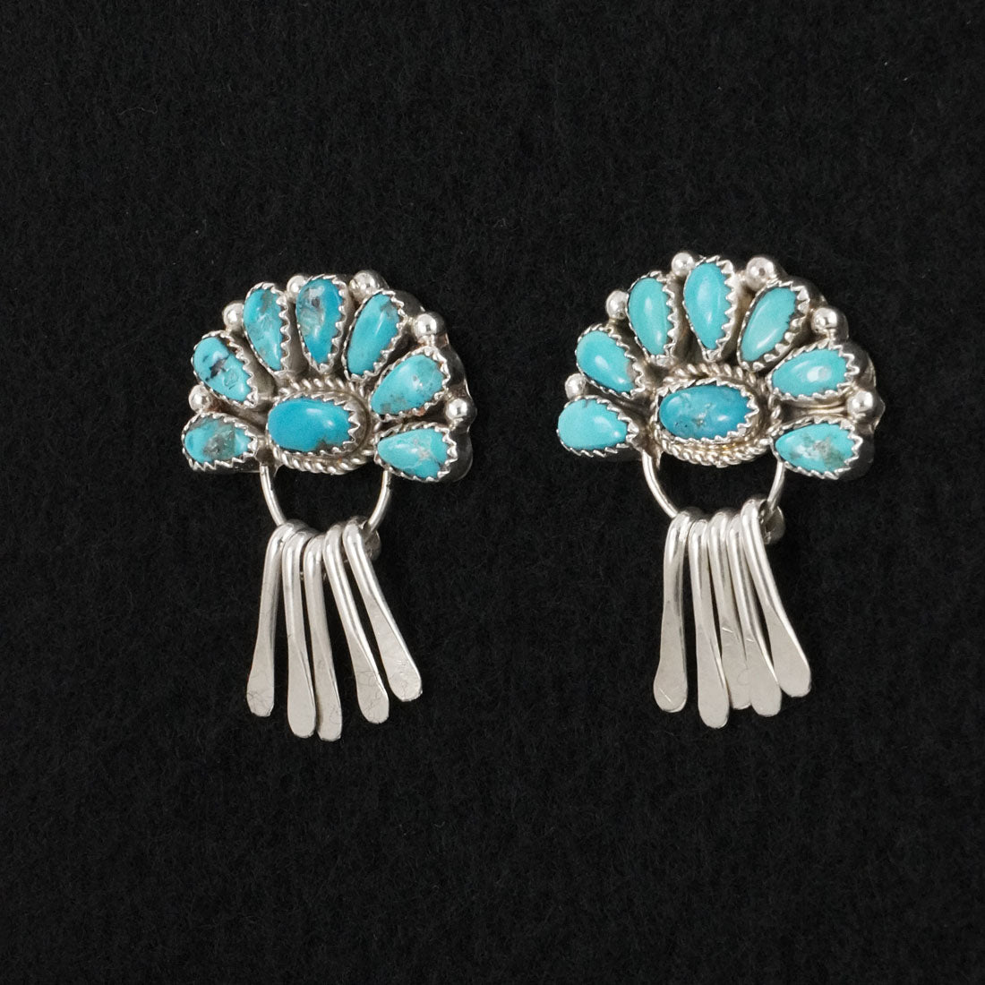 Justina Wilson Turquoise & Sterling Silver Earrings