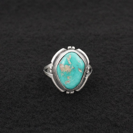 Randy Billy Turquoise & Sterling Silver Ring Size 6.5