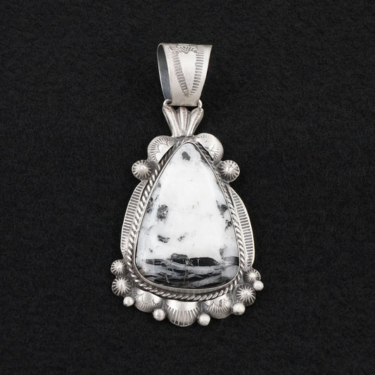 Vernon Johnson White Buffalo & Sterling Silver Pendant