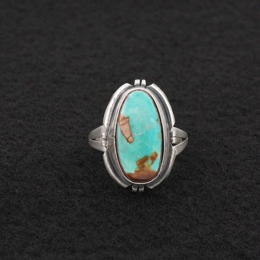 Randy Billy Turquoise & Sterling Silver Ring Size 8