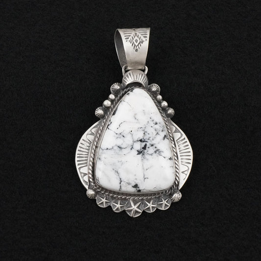Vernon Johnson White Buffalo & Sterling Silver Pendant