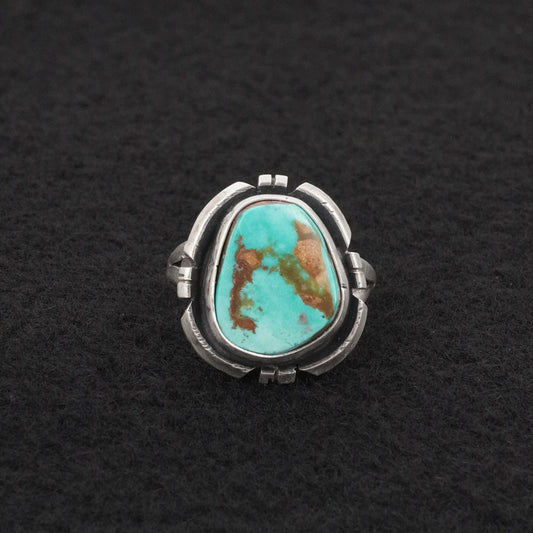 Randy Billy Turquoise & Sterling Silver Ring Size 7.5