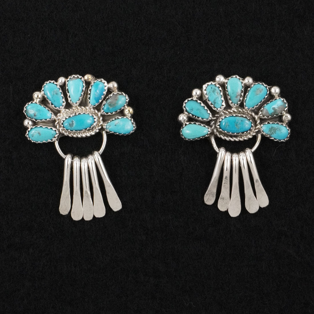 Justina Wilson Turquoise & Sterling Silver Earrings