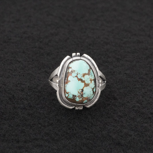 Randy Billy Turquoise & Sterling Silver Ring Size 6.5