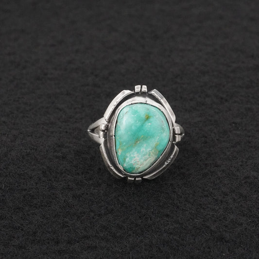Randy Billy Turquoise & Sterling Silver Ring Size 7.5