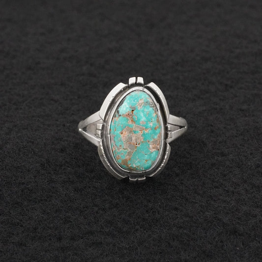 Randy Billy Turquoise & Sterling Silver Ring Size 9.5