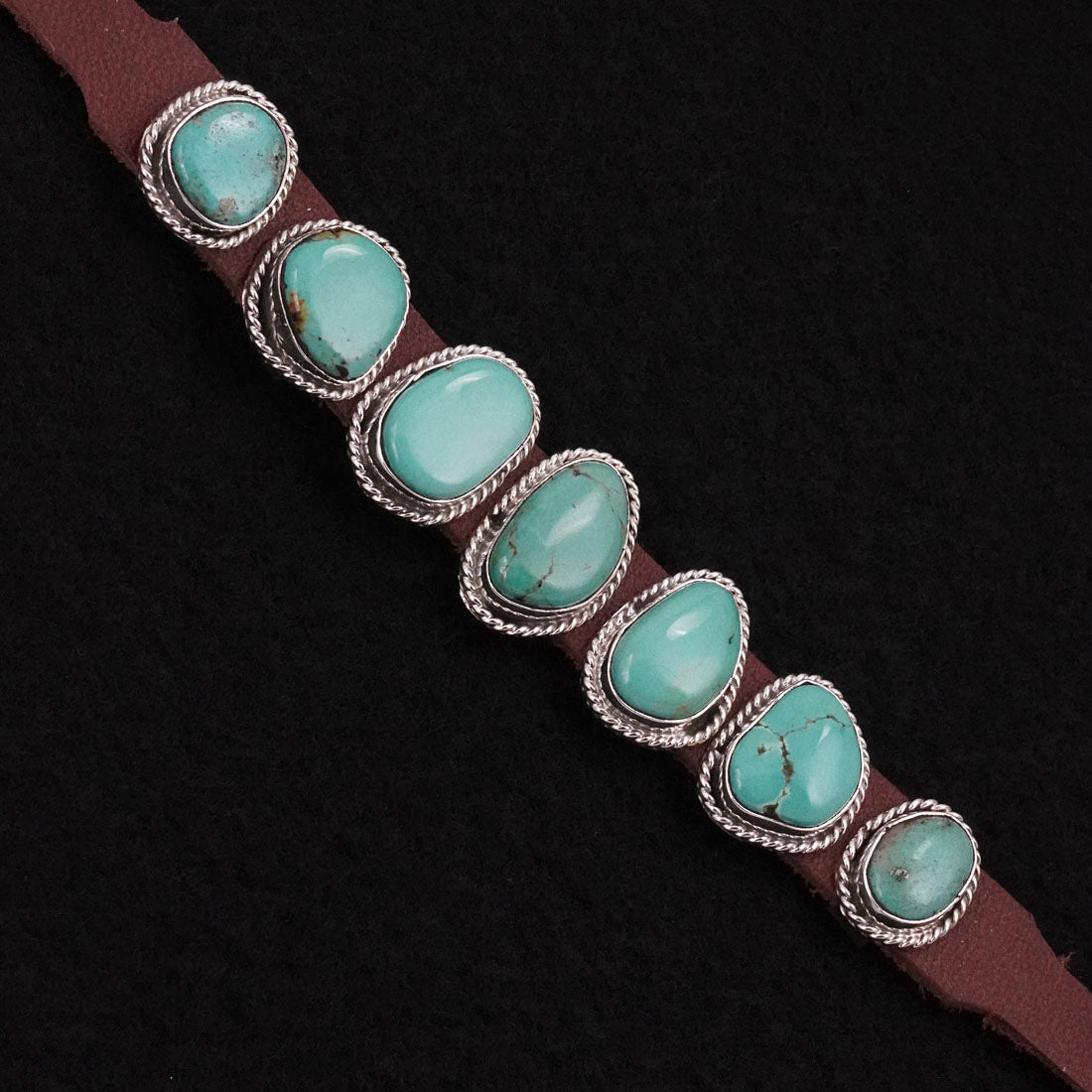 Marlene Ramone Turquoise, Sterling Silver & Leather Bracelet