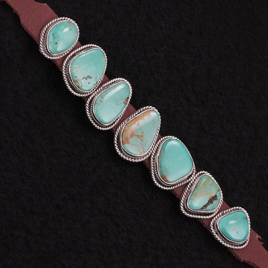 Marlene Ramone Turquoise, Sterling Silver & Leather Bracelet