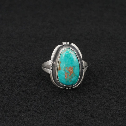 Randy Billy Turquoise & Sterling Silver Ring Size 8