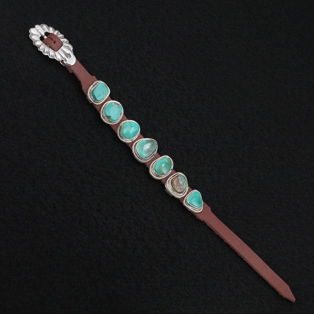 Marlene Ramone Turquoise, Sterling Silver & Leather Bracelet