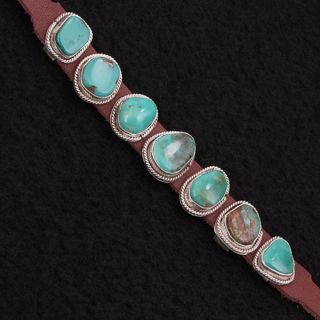 Marlene Ramone Turquoise, Sterling Silver & Leather Bracelet