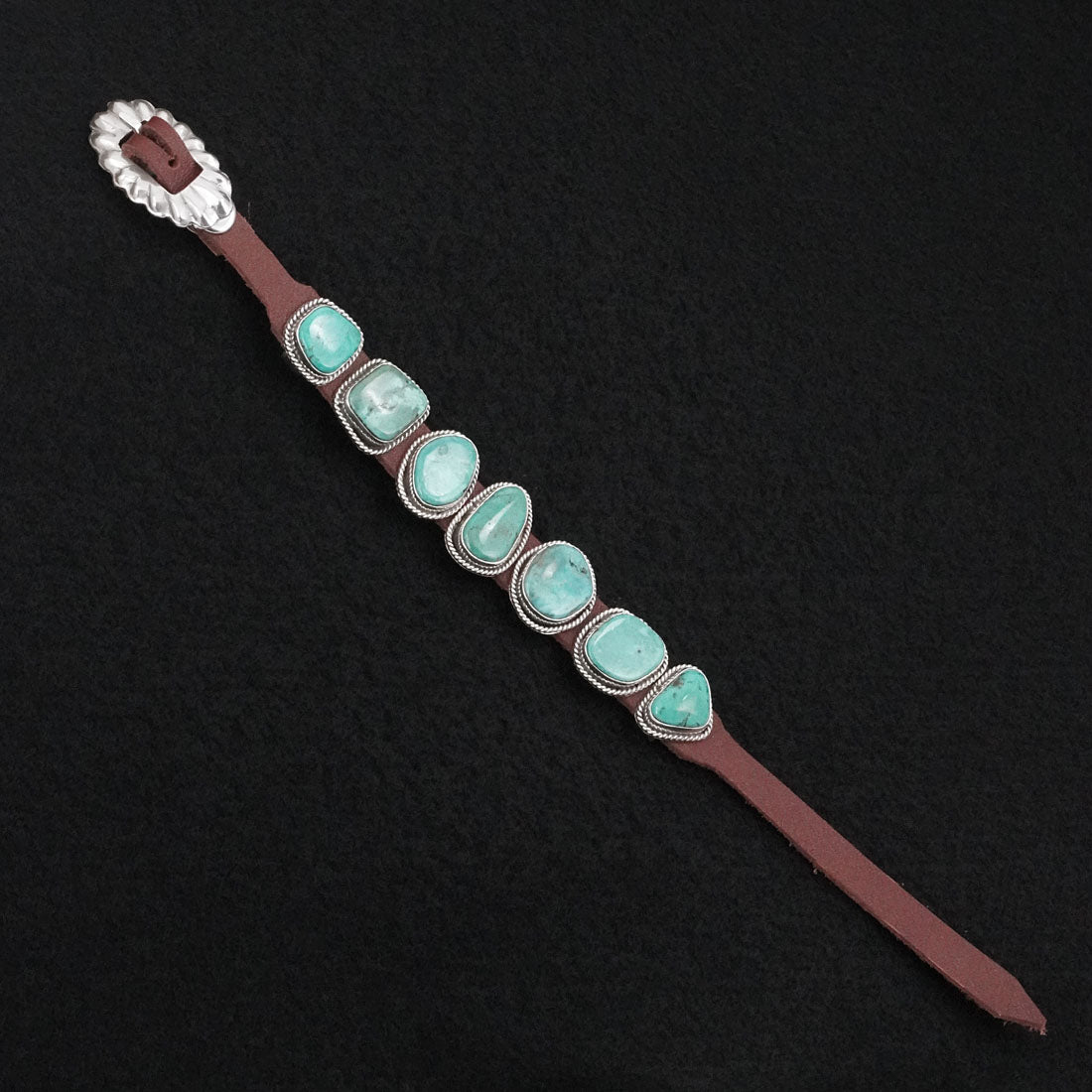 Marlene Ramone Turquoise, Sterling Silver & Leather Bracelet