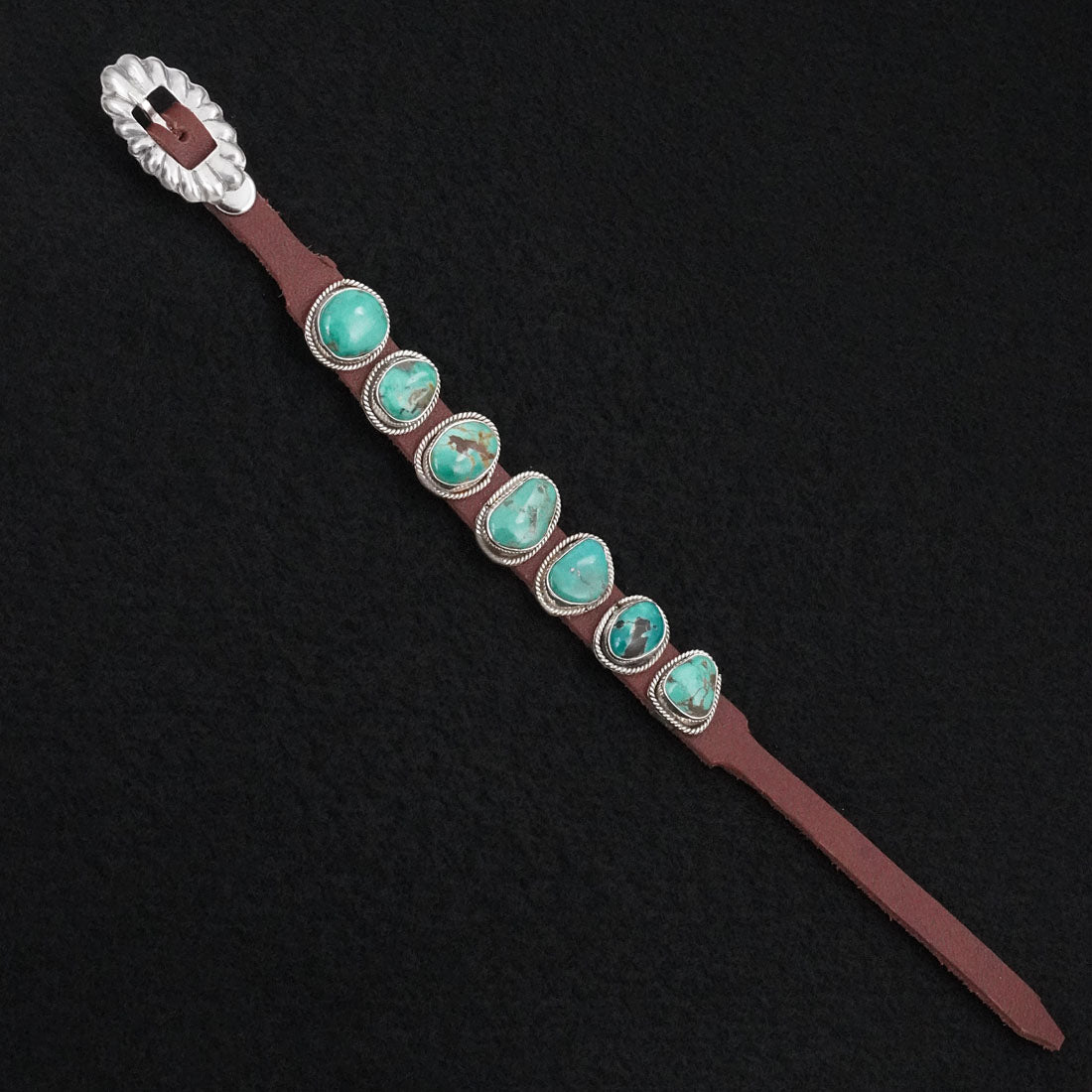 C. Ramone Turquoise, Sterling Silver & Leather Bracelet