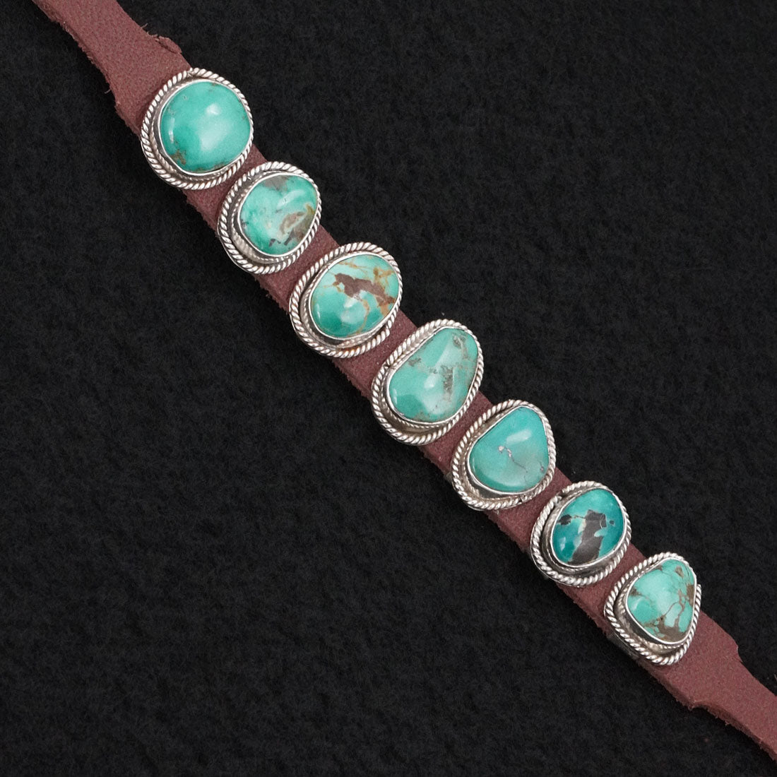 C. Ramone Turquoise, Sterling Silver & Leather Bracelet