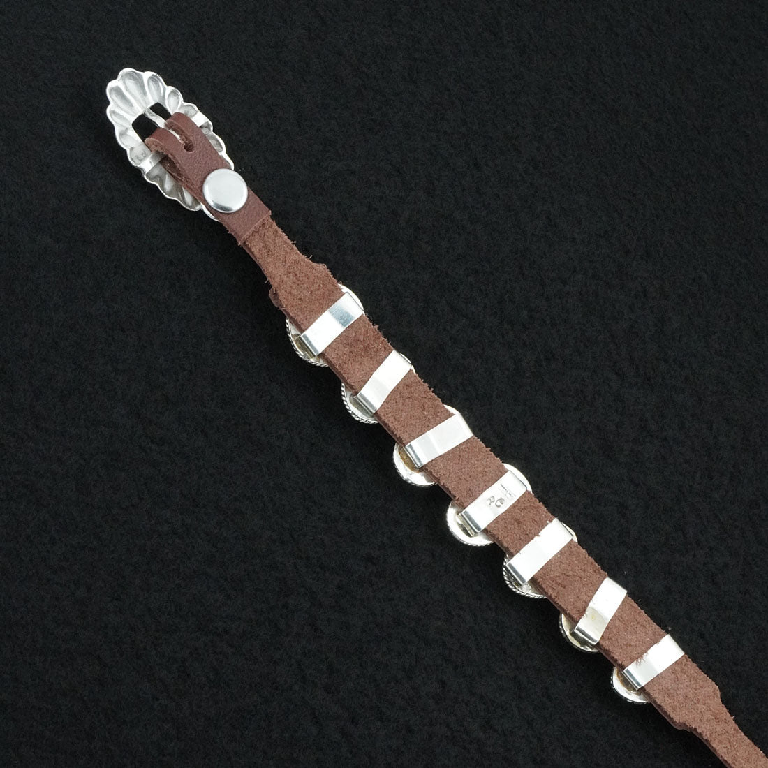 C. Ramone Turquoise, Sterling Silver & Leather Bracelet