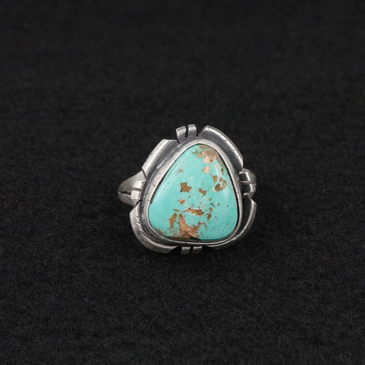 Randy Billy Turquoise & Sterling Silver Ring Size 8