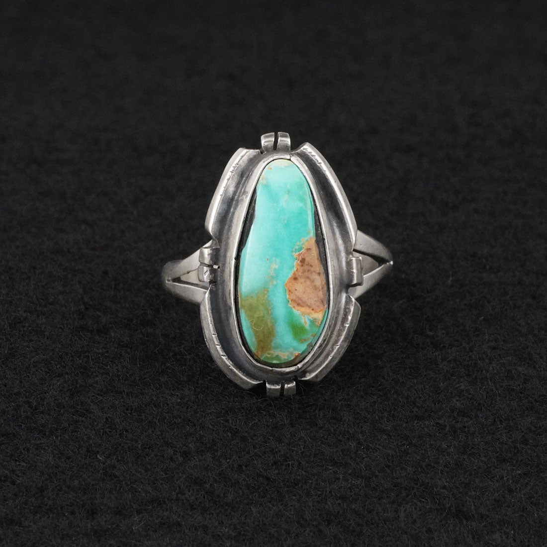 Randy Billy Turquoise & Sterling Silver Ring Size 10