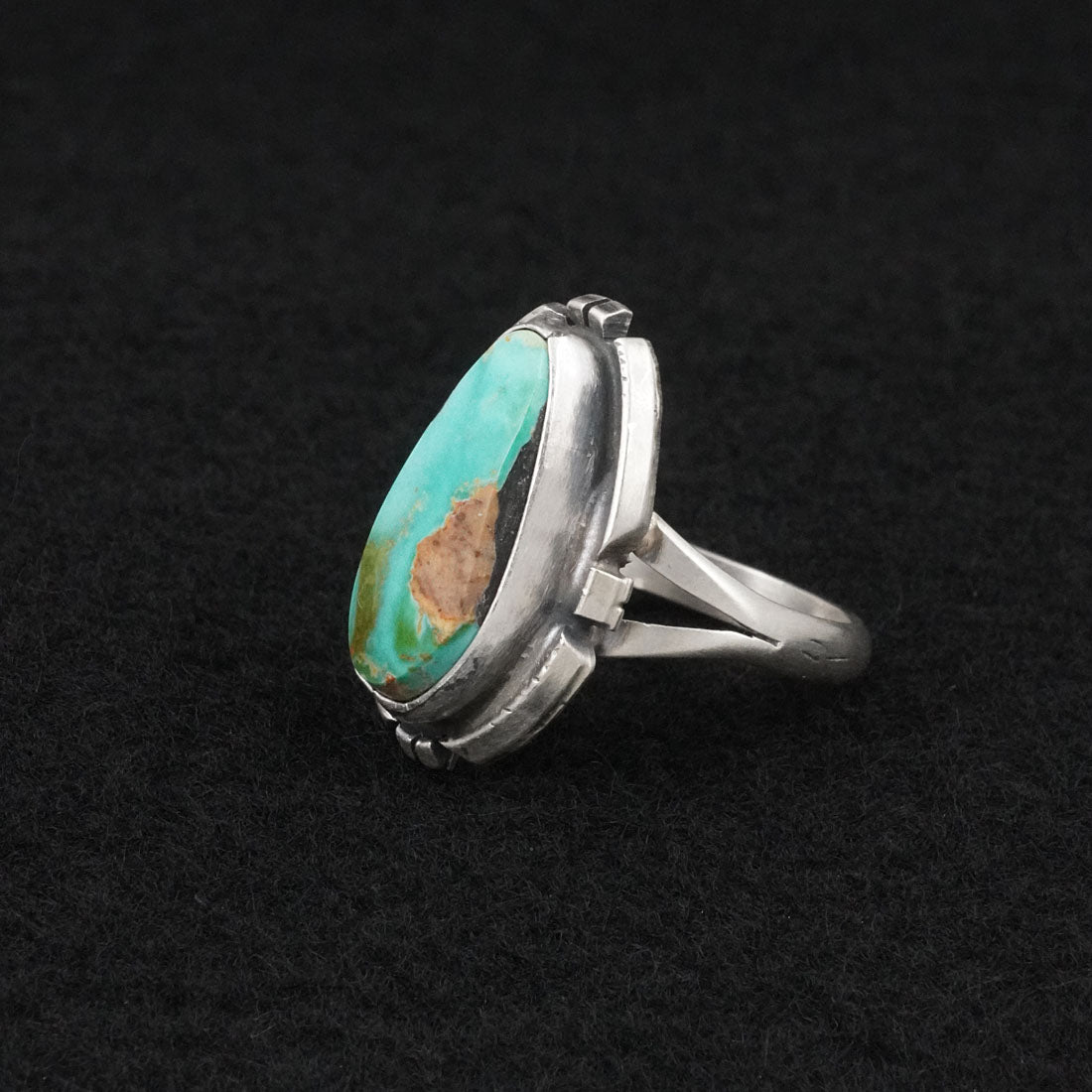 Randy Billy Turquoise & Sterling Silver Ring Size 10