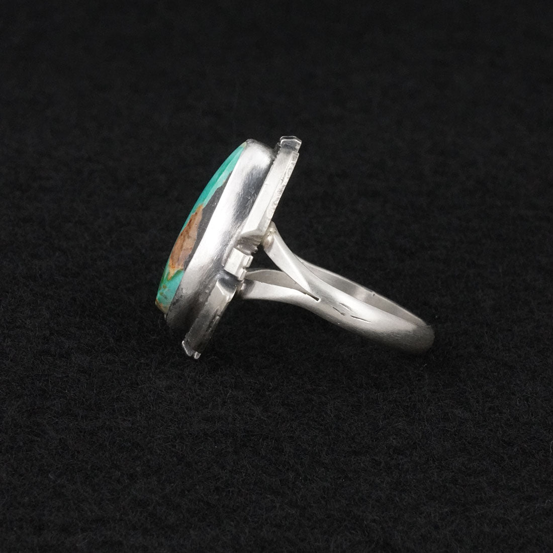 Randy Billy Turquoise & Sterling Silver Ring Size 10