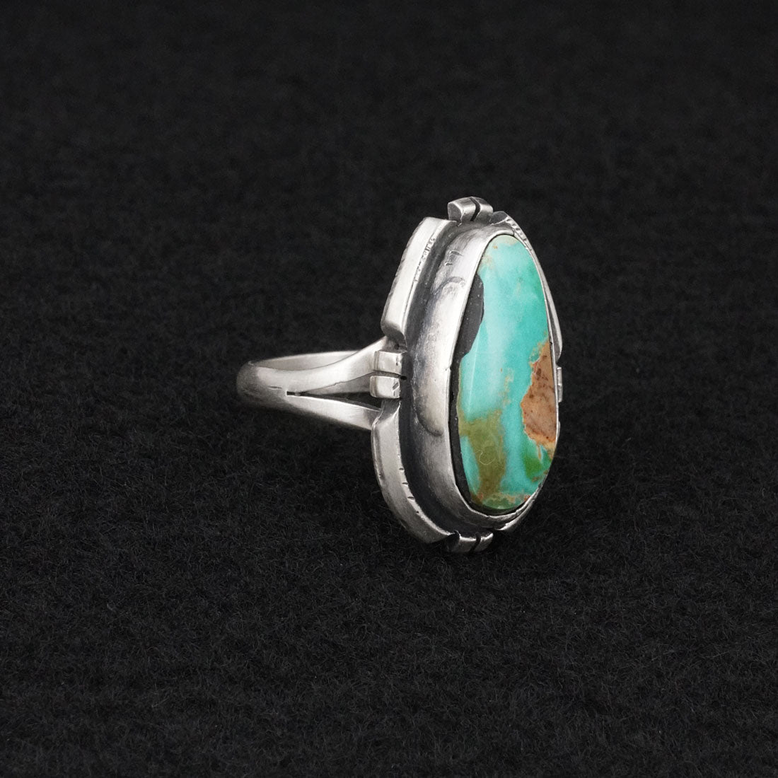 Randy Billy Turquoise & Sterling Silver Ring Size 10