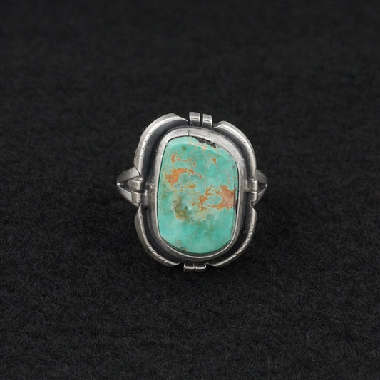 Randy Billy Turquoise & Sterling Silver Ring Size 8