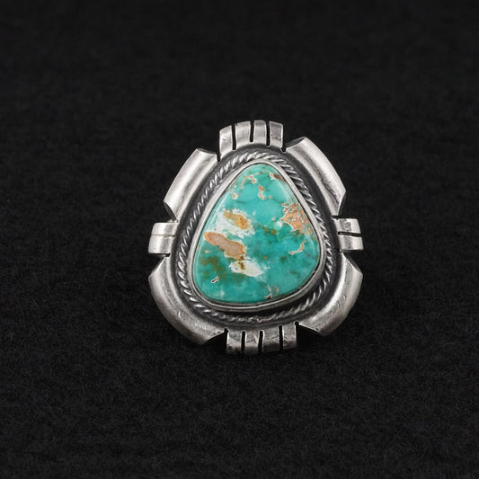 Randy Billy Turquoise & Sterling Silver Ring Size 10