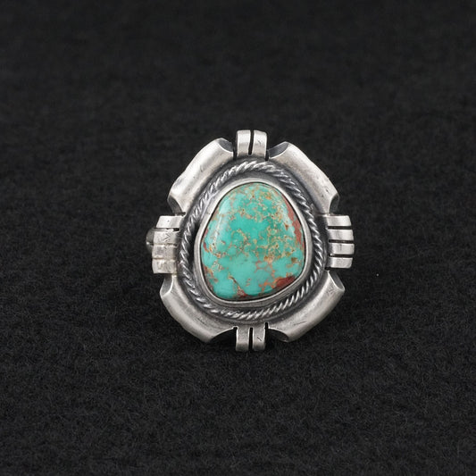 Randy Billy Turquoise & Sterling Silver Ring Size 10