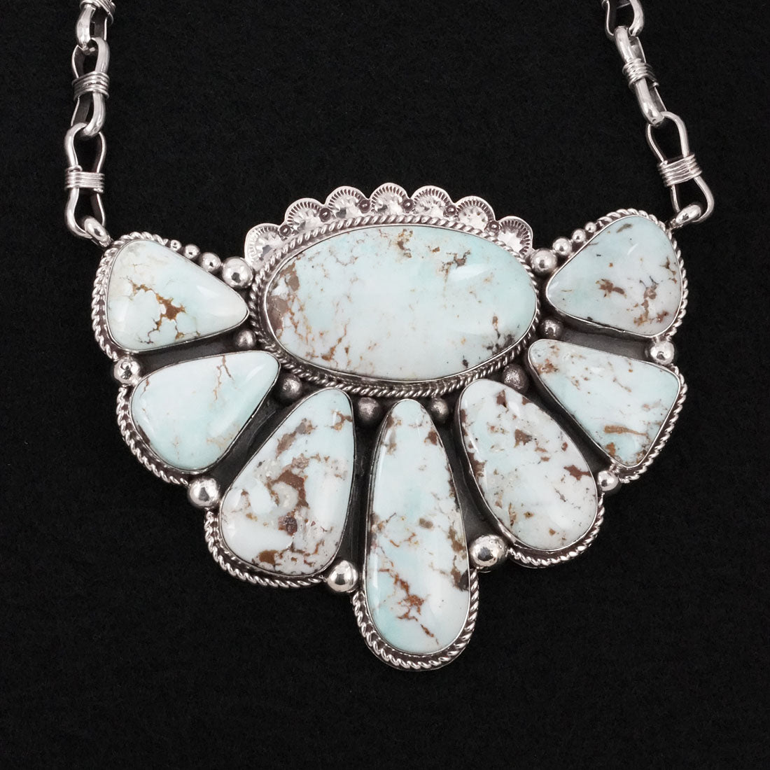 Anthony Brown Turquoise & Sterling Silver Necklace