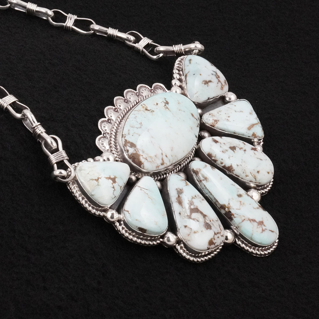 Anthony Brown Turquoise & Sterling Silver Necklace