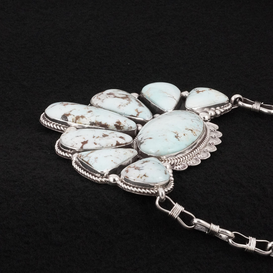 Anthony Brown Turquoise & Sterling Silver Necklace