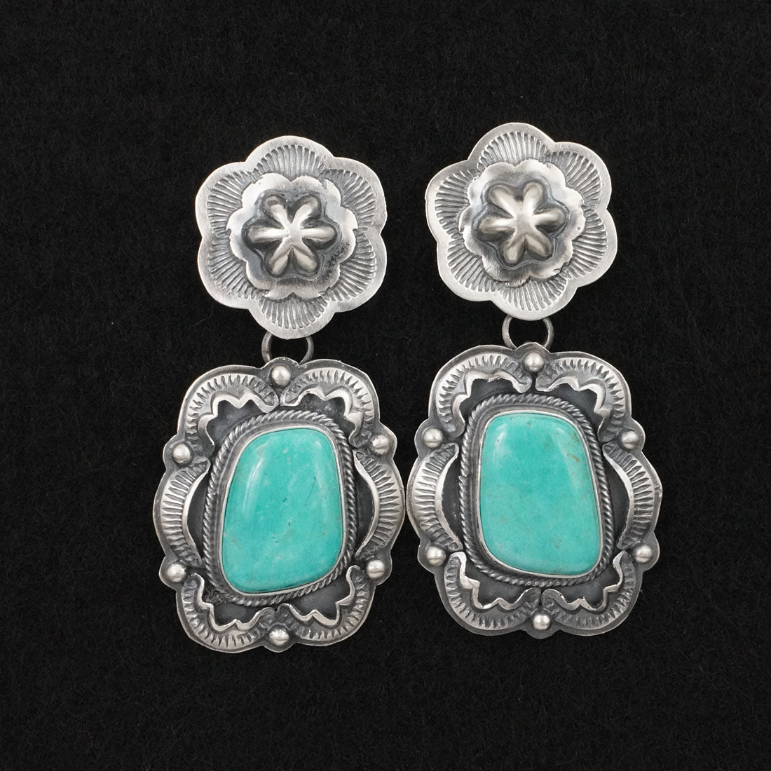 Randy Boyd Turquoise & Sterling Silver Earrings