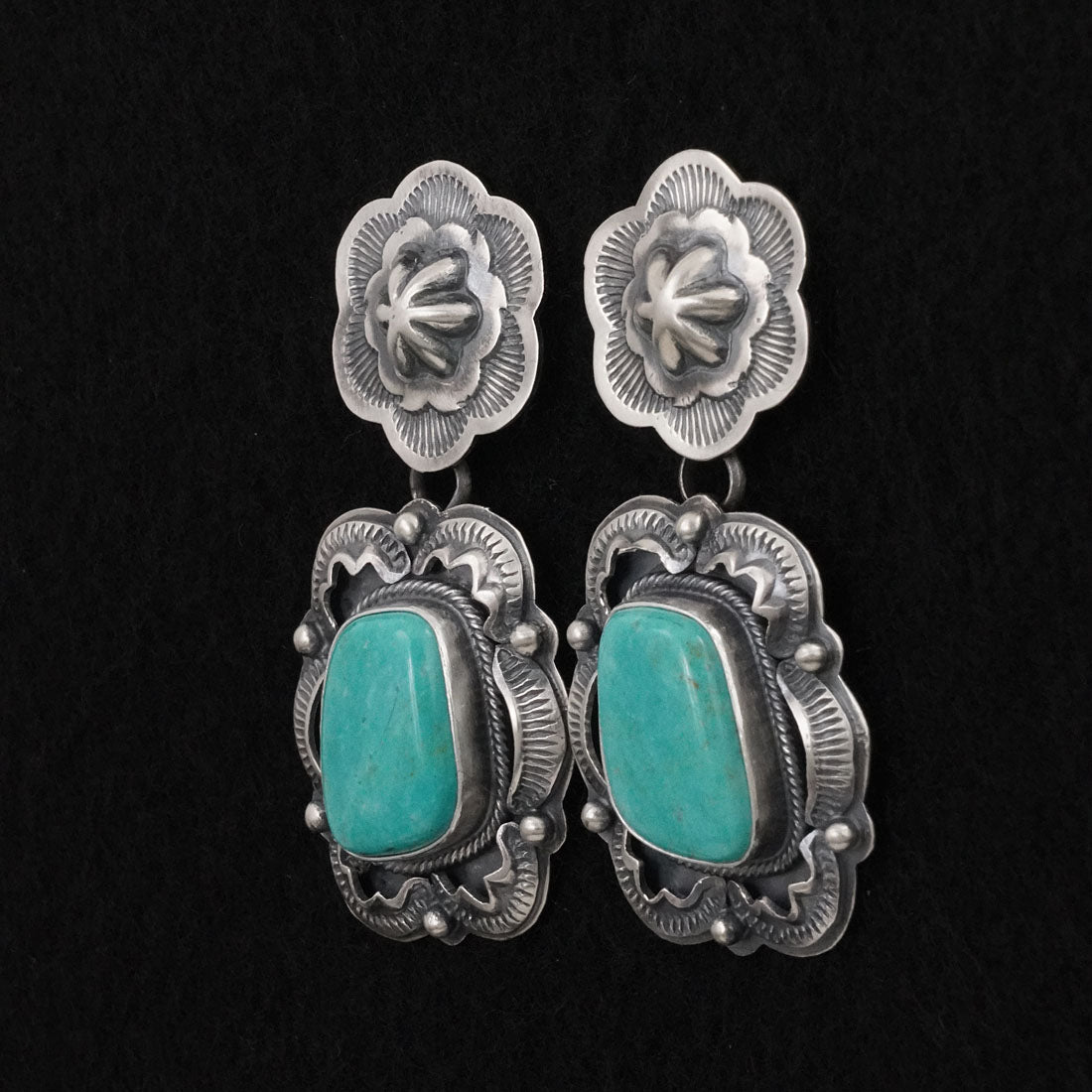Randy Boyd Turquoise & Sterling Silver Earrings
