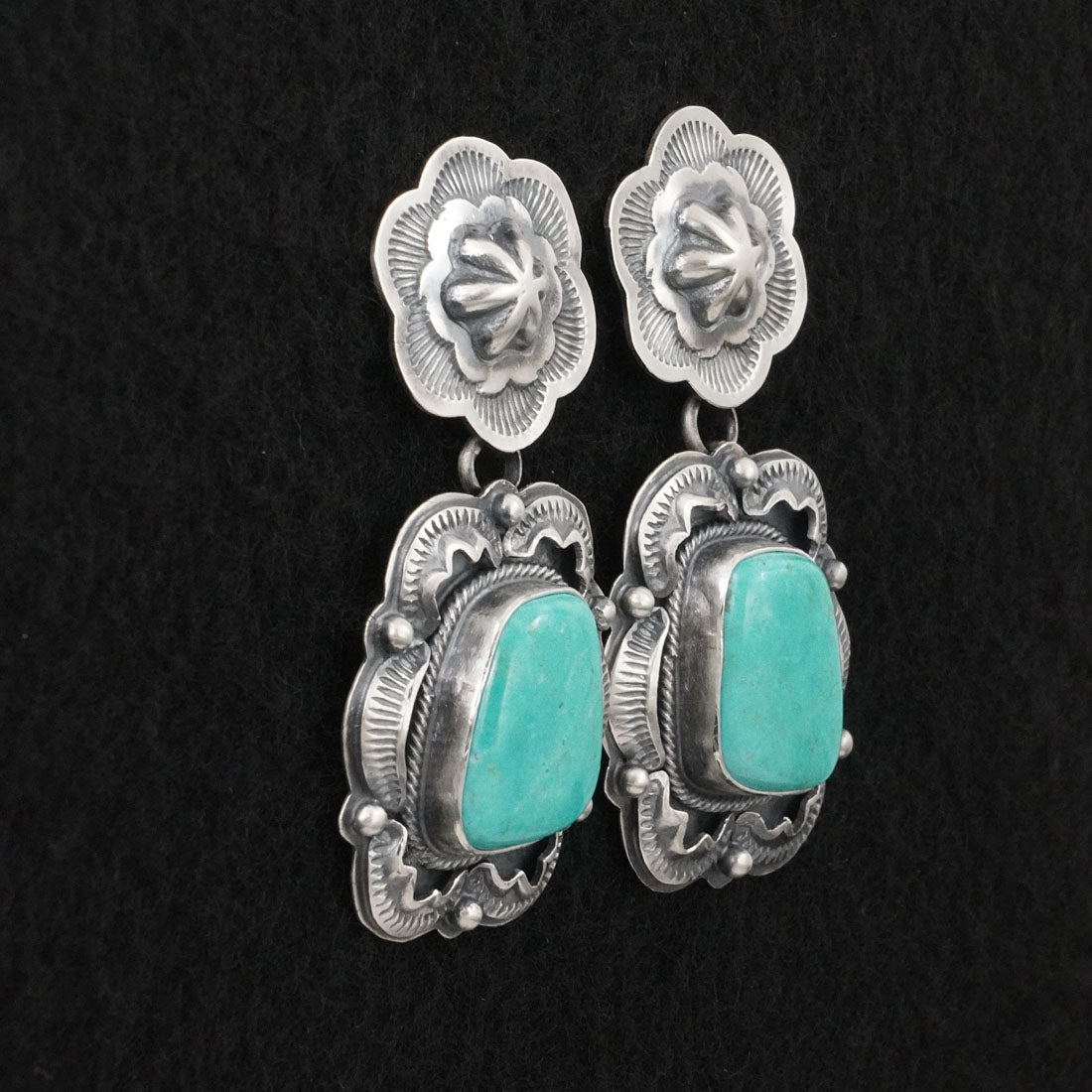 Randy Boyd Turquoise & Sterling Silver Earrings