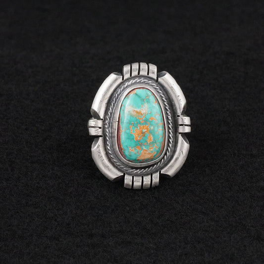 Randy Billy Turquoise & Sterling Silver Ring Size 8.5