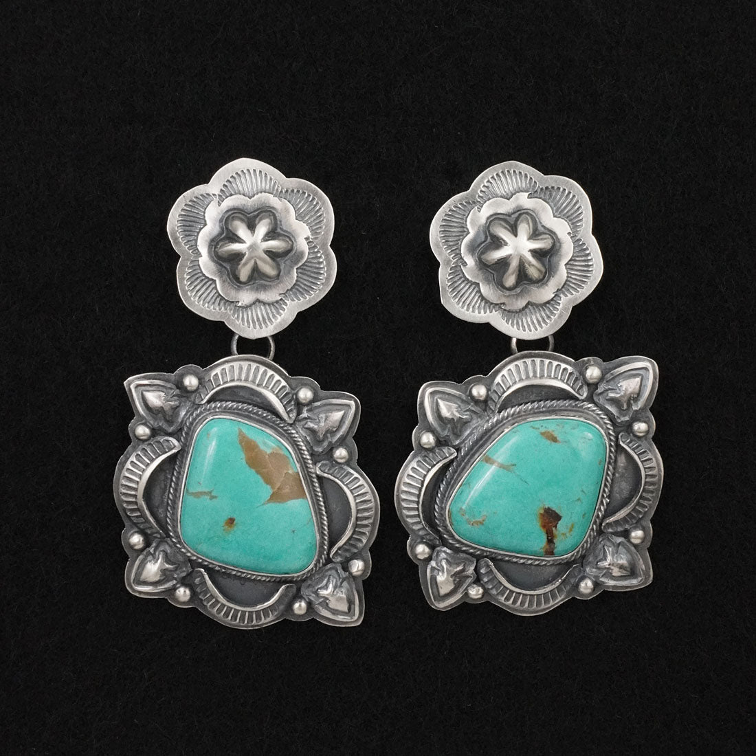Randy Boyd Turquoise & Sterling Silver Earrings