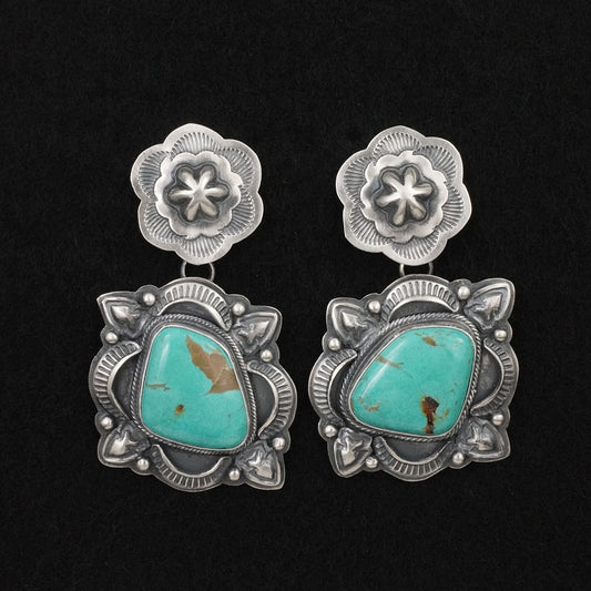 Randy Boyd Turquoise & Sterling Silver Earrings