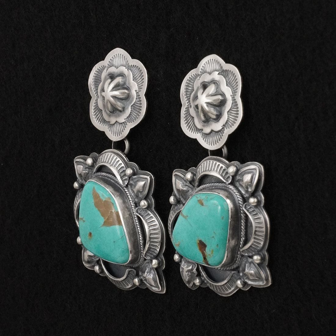 Randy Boyd Turquoise & Sterling Silver Earrings