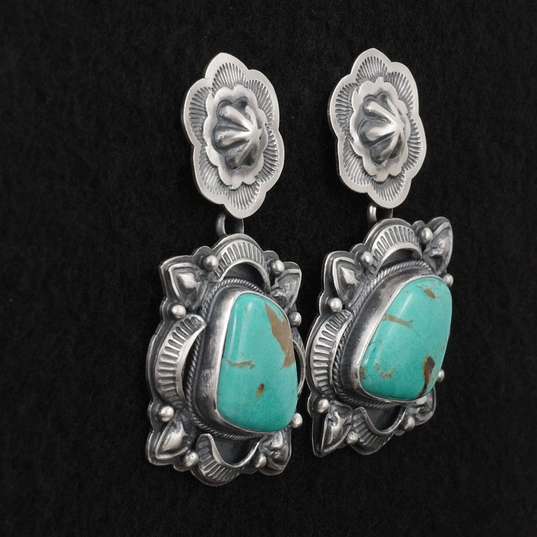 Randy Boyd Turquoise & Sterling Silver Earrings