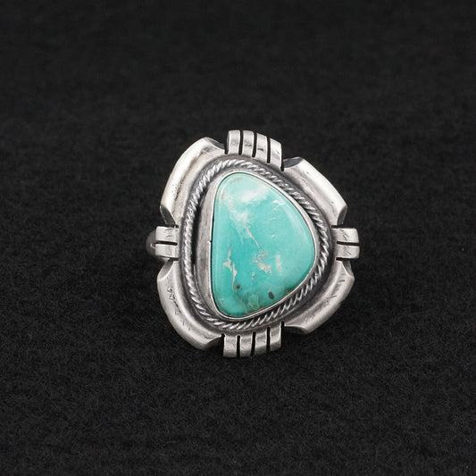 Randy Billy Turquoise & Sterling Silver Ring Size 10.5
