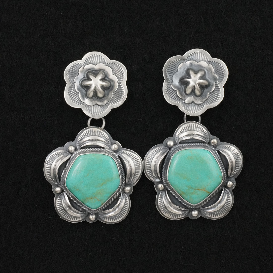Randy Boyd Turquoise & Sterling Silver Earrings