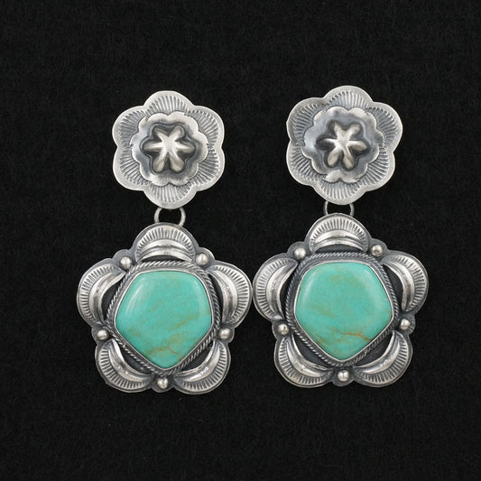 Randy Boyd Turquoise & Sterling Silver Earrings