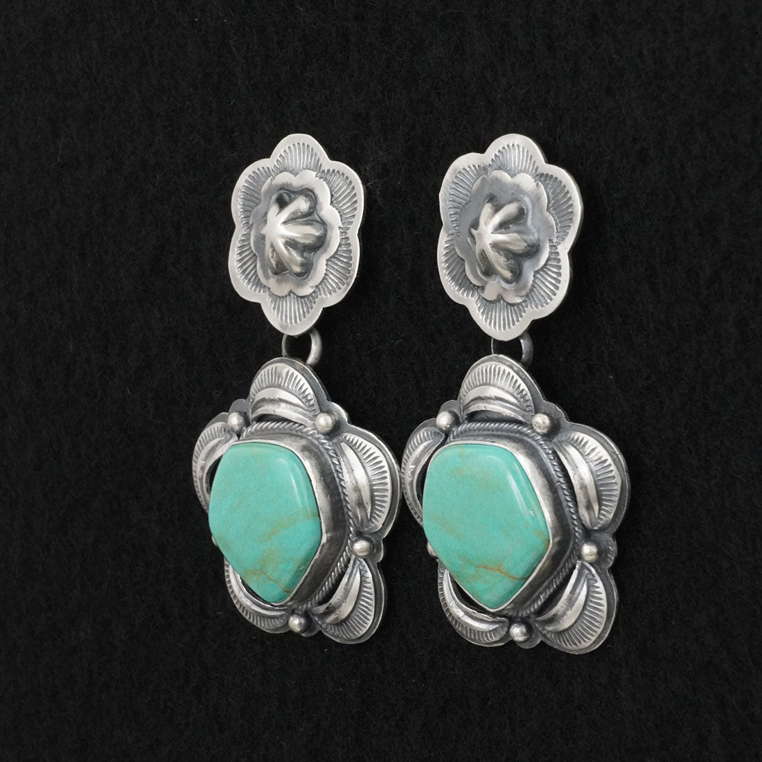 Randy Boyd Turquoise & Sterling Silver Earrings