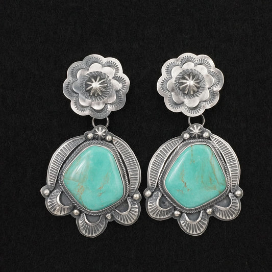 Randy Boyd Turquoise & Sterling Silver Earrings