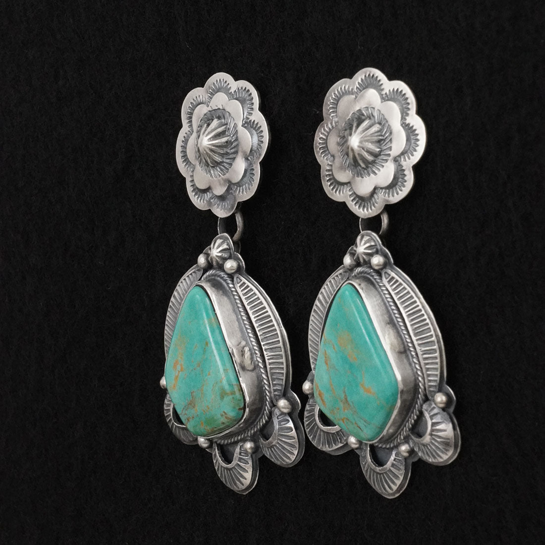Randy Boyd Turquoise & Sterling Silver Earrings