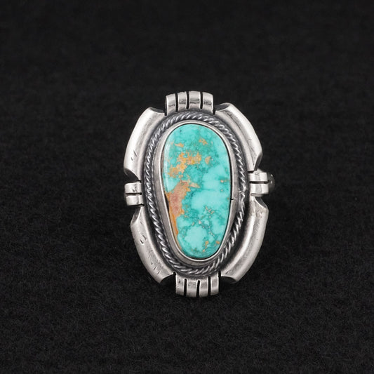 Randy Billy Turquoise & Sterling Silver Ring Size 10