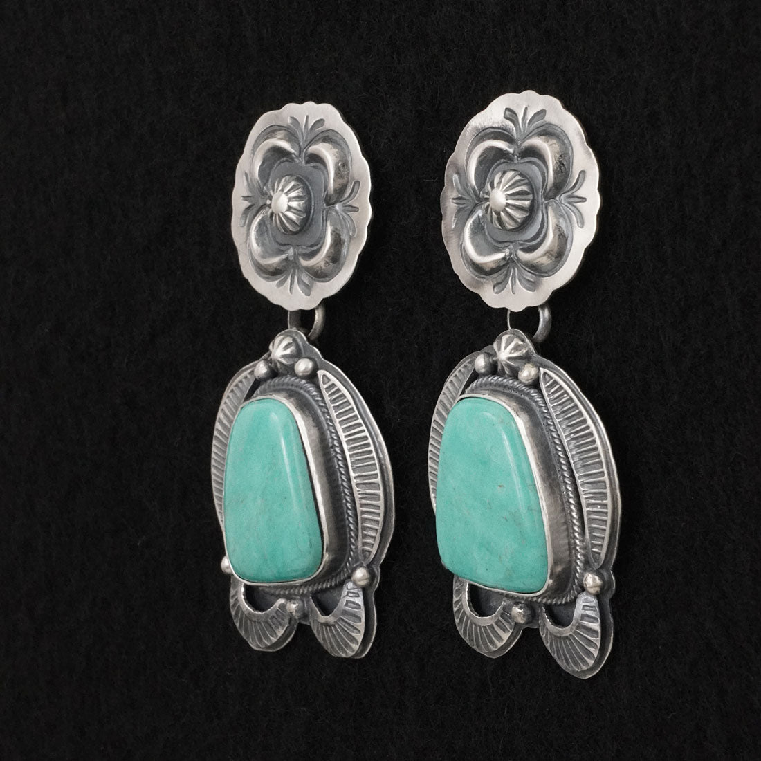 Randy Boyd Turquoise & Sterling Silver Earrings