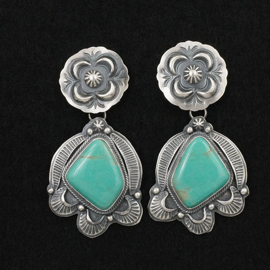 Randy Boyd Turquoise & Sterling Silver Earrings