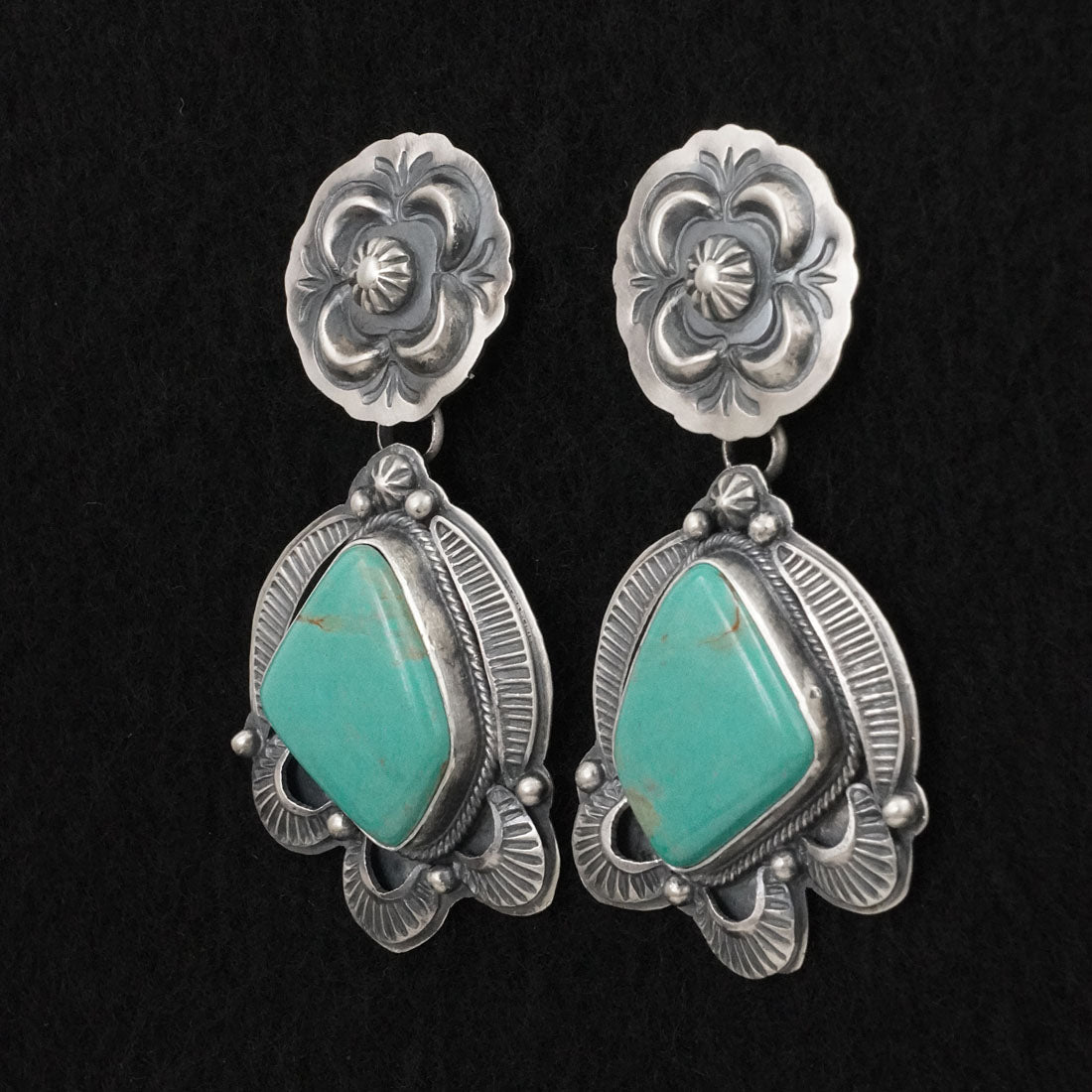 Randy Boyd Turquoise & Sterling Silver Earrings