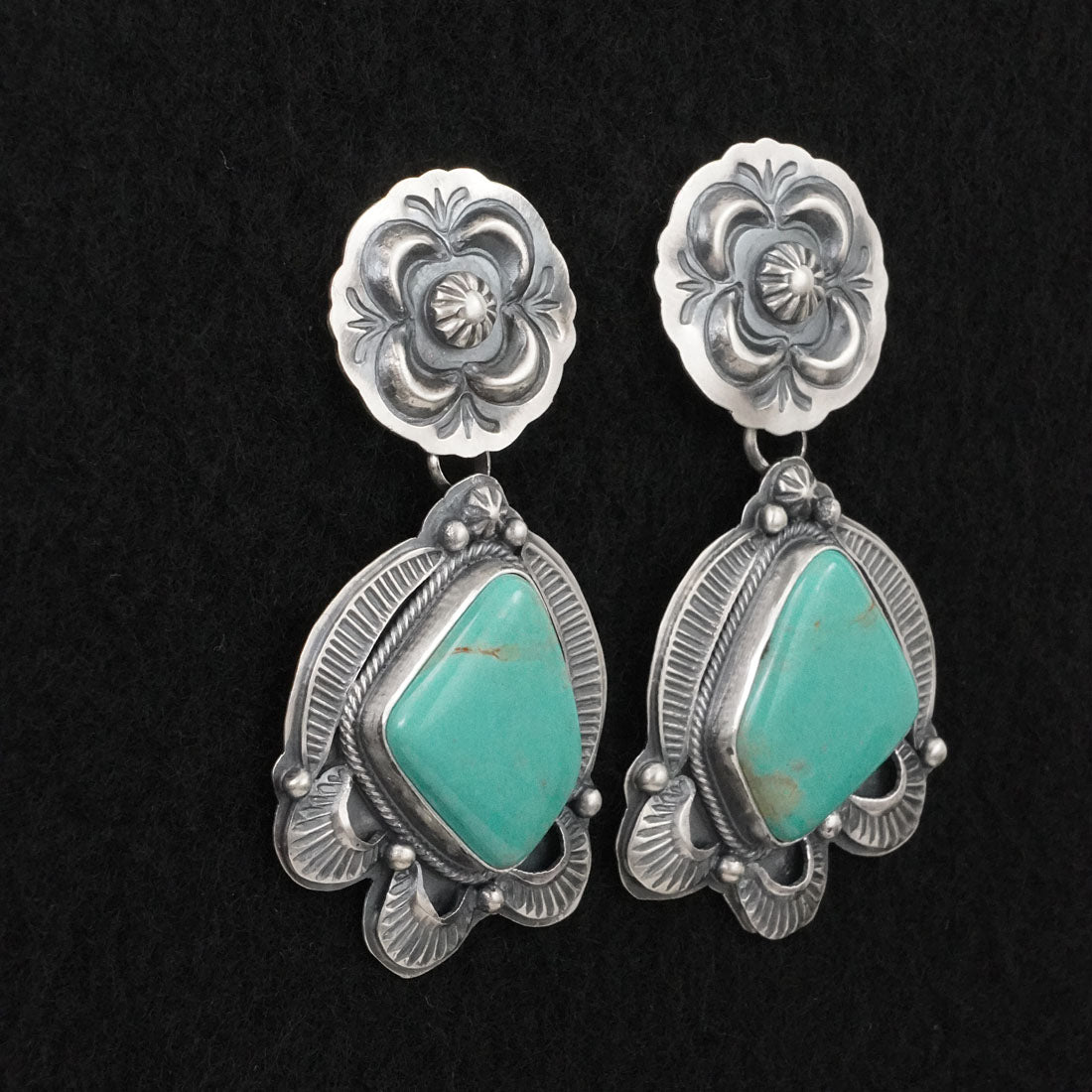 Randy Boyd Turquoise & Sterling Silver Earrings